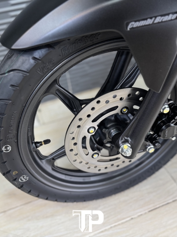 Honda AB125 - 4val Đen Nhám Tem Vàng Siêu lước 